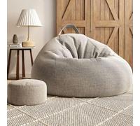 GXQFF Fauteuil Poire avec Rembourrage, Fauteuil Poire Ergonomique, Canapé Paresseux avec Coussin Repose-Pieds, Chaise Longue D'intérieur pour Salon Chambre