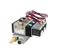 GXRQLHYZ Électrovanne normalement fermée 3V310-10-NC, Bloc de Station avec Silencieux, Accessoires, collecteur de Base, 12 V CC, 24 V CA, 110 V CA, 220 V CA, 3 Ports(Dc12v 8mm Fittings)