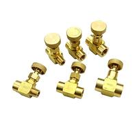 GXRQLHYZ Vanne 1/8" 1/4" 3/8" NPT BSP Femelle Mâle Laiton Pointeau 1000 PSI Plomberie Propane Jauge (Spécification : Type 6)(Type 2)