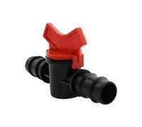 GXRQLHYZ Vanne d'arrêt de vanne connectée avec Tuyau 16mm Goutte à Tube Passage contrôle débit d'eau d'irrigation Jardin agricole