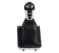 GXSAI Levier Vitesses Manuel Vitesses pour VW pour Passat B6 2005-2011 Voiture 5 6 Vitesses Levier De Vitesse Pommeau Boule avec Couvercle Botte en Cuir(5 Speed-a)