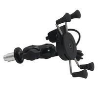 GXSAI pour CBR250RR CBR400R CBR500R CBR600RR CBR600F4I Moto Fourche Support De Téléphone Fixation avec Port USB Chargeur Navigation Moto Support téléphone Intelligent