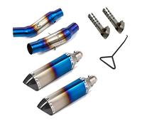 GXSAI Silencieux D'échappement pour Kawasaki Z1000 pour Z1000SX pour Z1000R 2010 2011-2020 Slip on Moto Système Complet D'échappement Silencieux Escape Middle Link Round Pipe((Full Set) Tyep B2)