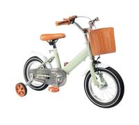 GXSFLG Vélo enfant 12 pouces avec stabilisateurs, panier, pour garçons et filles à partir de 2-6 ans, siège réglable en hauteur, guidon, système de freinage double, cadre robuste, protection de chaîne