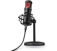 GXT 256 Exxo Micro USB,Directivité Cardioïde,Grille Éclairée,Fixation Universelle 5/8"",Microphone pour Podcasts,Streaming,Youtube,Twitch,PC,Laptop,PS4,PS5-Noir