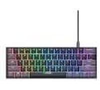 Gxt 867 Acira 60% Clavier Mécanique Qwerty Us,Touches À Double Fonction,Éclairage Rgb,Usb Programmable Mini Clavier De Jeu 60% Pc Portable - Noir/Gris