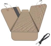 GXT Housse de siège arrière pour Chien pour Voiture SUV et Camion avec fenêtres en Maille, matériau résistant aux Rayures et à l'eau, Version améliorée, Kaki foncé (avec Laisse pour Chien)