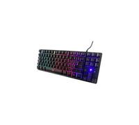 Trust GXT 833 Thado Clavier USB Allemand Noir, Argent