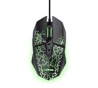 GXTrust 1113 Vylax Souris Gamer avec 6 Boutons Programmables, Éclairage LED Multicolore, 200-6400 DPI, Câble USB 150 cm, Souris Gaming Filaire pour PC Ordinateur Portable, Noir