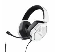 GXTrust 1492W Ravox Casque Gaming pour PS5 PS4 Switch PC Xbox Mobile, Jack 3,5 mm, Pilotes 50mm, Bandeau Rembourré, Oreillettes Inclinables, Casque Gamer Over-Ear avec Microphone Amovible, Blanc
