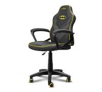 GXTrust 703BM Revvo Chaise Gaming avec Licence Batman pour Enfants 4-12 Ans, Chaise Réglable en Hauteur, Rembourrage en Tissu, Accoudoirs Rembourrés, Fauteuil Gamer pour Jeux Vidéo, Noir