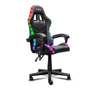 GXTrust 704 Roniq Chaise Gaming LED, 178 Couleurs et Effets, Fauteuil de Bureau Gamer, Accoudoirs Rembourrés, Hauteur et Dossier Réglables, Siege Gaming avec Éclairage RVB, Noir