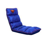GXTrust 718SM Rayzee Chaise Gaming Pliable avec Licence Superman, Coussin De Sol Réglable pour Consoles, Supporte Jusqu'à 125 kg, Fauteuil Gamer pour Jeux Relax Enfant Lecture, Bleu
