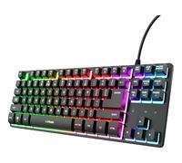 GXTrust 833 Thado TKL - Clavier Allemand QWERTZ - Compact - 80% USB - en métal - Anti-ghosting - Éclairage LED - pour PC, Ordinateur Portable, Mac - Noir