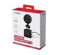 GXTrust Caméra pour Nintendo Switch 2 Full HD, Design Compact USB-C, Noir | Webcam 1080P, Angle Réglable, Obturateur de Confidentialité Intégré, Video Chat Mario Kart World Super Mario Party