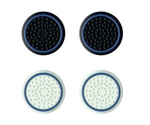 GXTrust Capuchon Joystick PS5 pour PlayStation 5 DualSense, Noir, 4 Pack | Silicone Étui Protection de Pouce, Thumb Grips