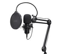 Trust Microphone GXTrust 270 Emita II+ – USB cardioïde avec bras et filtre anti-pop, noir