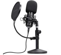 Trust Microphone USB GXT 269 Emita II – Cardioïde, support réglable, filtre anti-pop – Noir