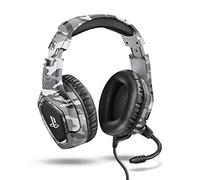 GXTrust Forze-G Casque Gamer PS4 et PS5 avec Licence PlayStation, Gris | avec Microphone Flexible Repliable, Coupure du Micro, Réglage du Volume sur Fil