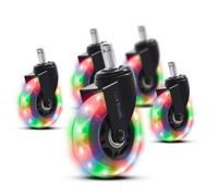 GXTrust Gel LED Chair Wheels 11mm Set of 5, Universal Fit for Gaming Office Comp