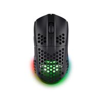 GXTrust Helox Souris Gaming sans Fil Ultralégère 75g, Noir | 80h de Batterie, Récepteur Micro-USB 2,4 GHz, DPI Réglable 800-4800, Souris Gamer Rechargeable LED PC Ordinateur
