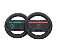 GXTrust Joy-Con Volant pour Nintendo Switch 2, Roues de Course Steering Wheel, Accessoire de Poignées de Volant pour Mario Kart World, Jeux de Course, Pack de 2, Noir