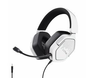 GXTrust Ravox Casque Gaming pour PS5 PS4 Switch PC Xbox Mobile, Blanc | Jack 3,5 mm, Pilotes 50mm, Bandeau Rembourré, Oreillettes Inclinables, Casque Gamer Over-Ear avec Microphone Amovible