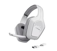 GXTrust Rayne II Casque Gaming sans Fil Bluetooth + 2.4 GHz, Blanc | Batterie 60 Heures avec Récepteur USB-C, Pilotes 50mm, Casque Gamer Over-Ear avec Microphone pour PC PS5 PS4 Switch