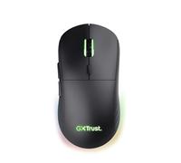 GXTrust Redex+ Souris Gamer sans Fil 2.4GHz, 94 Heures d'autonomie, Noir | 25K DPI, Interrupteurs Kailh, 6 Boutons Programmables, Souris Gaming Rechargeable RGB PC Ordinateur Windows