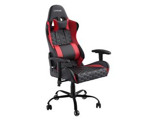 GXTrust Resto Chaise Gaming de Bureau, Fauteuil Dossier Réglable, Rouge | Pivotement Total sur 360°, Châssis Construit en Métal Robuste