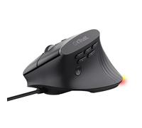 GXTrust Souris gamer verticale 145 Rexxa – Boutons programmables, 12,8k DPI, Filaire 1,7m, RVB Noir