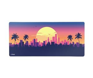 GXTrust Tapis de Souris XXL Gaming 900x400 mm, Miami Orange | Tapis de Bureau Bords Cousus, Texture de Surface Optimisée, Dessous Caoutchouté Antidérapant, Multicolore