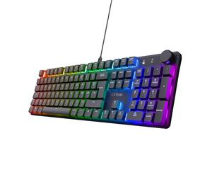 GXTrust Torix Clavier Mécanique AZERTY Français, Éclairage RGB, Noir | Commutateurs Huano Linéaires, Anti-Ghosting N-Key Rollover USB Clavier Gamer Programmable PC Portable