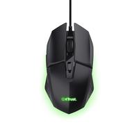 GXTrust Vylax Souris Gamer avec 6 Boutons Programmables, Noir | Éclairage LED Multicolore, 200-6400 DPI, Câble USB 150 cm, Souris Gaming Filaire pour PC Ordinateur Portable