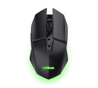 GXTrust Vylax Souris Gamer sans Fil Rechargeable, Éclairage LED, Noir | 80 Heures d'autonomie, 800-4800 DPI, Multicolore, Récepteur USB Stockable, 6 Boutons, Souris Gaming pour PC Ordinateur
