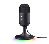 Trust GXT 236W Yami Micro Gamer à Condensateur, Microphone USB RGB pour Streaming Twitch Youtube Podcast Jeux PS5 PS4, Noir
