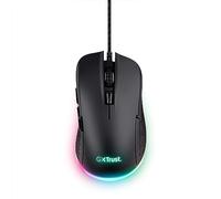 GXTrust Ybar Souris Gamer, Éclairage RGB, 6 Boutons Programmables, Noir | 68% Plastiques Recyclés, 200-7200 DPI, Souris Gaming Filaire USB pour PC, Ordinateur Portable