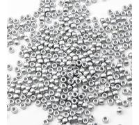 Gxueshan 1000 pièces Perles de poney acryliques argentées 6x9mm en vrac pour la fabrication de bracelets, colliers, boucles d'oreilles, tresses capillaires