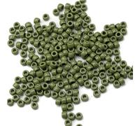 Gxueshan 1000 pièces Perles de poney en acrylique 6x9mm en vrac pour la fabrication de bracelets artisanaux, colliers, boucles d'oreilles, tresses de cheveux, perles Kandi (Vert 6)