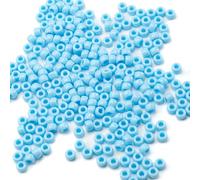 Gxueshan Lot de 1 000 perles en acrylique pour stylos, bracelets d'amitié, colliers, fabrication de bijoux, boucles d'oreilles, tressage de cheveux, bleu - 6 x 9 mm