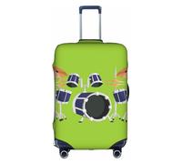 GXUNGT Housse de bagage de voyage à imprimé tambour jazz, housse de valise pliable personnalisée, parfaite pour tous les voyageurs, blanc, M