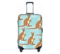 GXUNGT Housse de bagage de voyage amusante pour kangourou avec imprimé zoo, housse de valise pliable personnalisée, parfaite pour tous les voyageurs, blanc, M