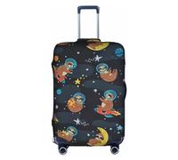 GXUNGT Housse de bagage de voyage avec imprimé mignon bébé paresseux endormi, housse de valise pliable personnalisée, parfaite pour tous les voyageurs, blanc, XL