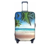 GXUNGT Housse de bagage de voyage avec imprimé palmier tropical hawaïen, housse de valise pliable personnalisée, parfaite pour tous les voyageurs, blanc, L