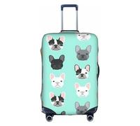 GXUNGT Housse de bagage de voyage imprimée bouledogue français 1, housse de valise pliable personnalisée, parfaite pour tous les voyageurs, blanc, XL