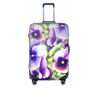 GXUNGT Housse de bagage de voyage imprimée Pansy Perfection, housse de valise pliable personnalisée, parfaite pour tous les voyageurs, blanc, S