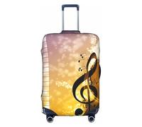 GXUNGT Housse de bagage de voyage pliable et personnalisée avec notes de musique pour piano et violon, parfaite pour tous les voyageurs, blanc, M