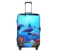 GXUNGT Housse de bagage de voyage pliable personnalisée à imprimé océan bleu, parfaite pour tous les voyageurs, blanc, S