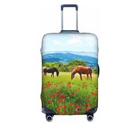 GXUNGT Housse de bagage de voyage pliable personnalisée avec différents types de chevaux, parfaite pour tous les voyageurs, blanc, L