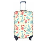GXUNGT Housse de bagage de voyage pliable personnalisée avec imprimé lapin magicien, parfaite pour tous les voyageurs, blanc, L